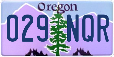 OR license plate 029NQR