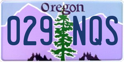 OR license plate 029NQS