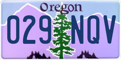 OR license plate 029NQV