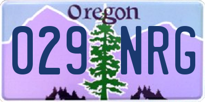 OR license plate 029NRG