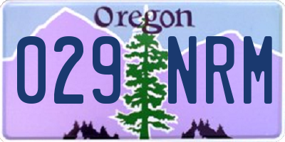 OR license plate 029NRM