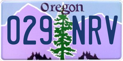 OR license plate 029NRV