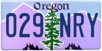 OR license plate 029NRY