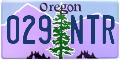 OR license plate 029NTR