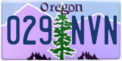 OR license plate 029NVN