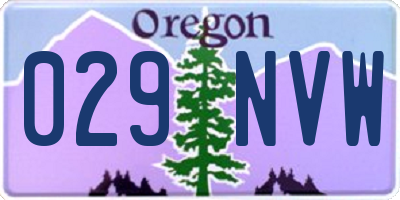 OR license plate 029NVW