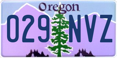 OR license plate 029NVZ