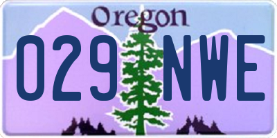 OR license plate 029NWE