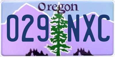 OR license plate 029NXC