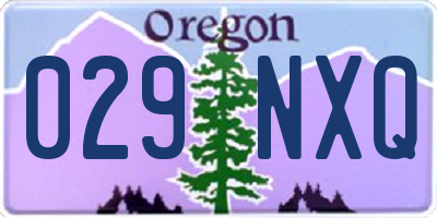 OR license plate 029NXQ