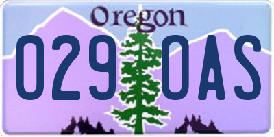 OR license plate 029OAS