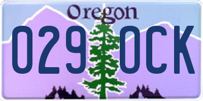 OR license plate 029OCK