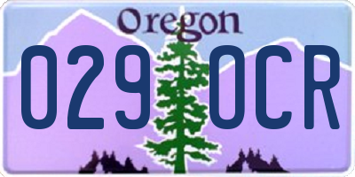OR license plate 029OCR