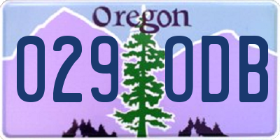 OR license plate 029ODB