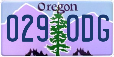 OR license plate 029ODG