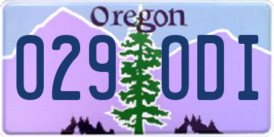 OR license plate 029ODI