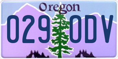 OR license plate 029ODV