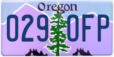 OR license plate 029OFP