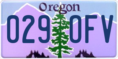 OR license plate 029OFV