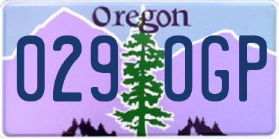 OR license plate 029OGP