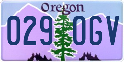 OR license plate 029OGV