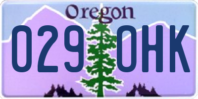 OR license plate 029OHK