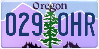 OR license plate 029OHR