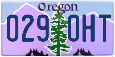 OR license plate 029OHT