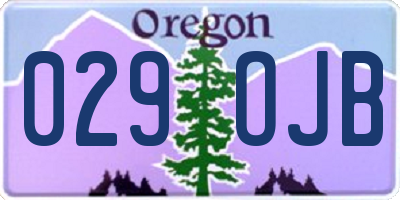 OR license plate 029OJB