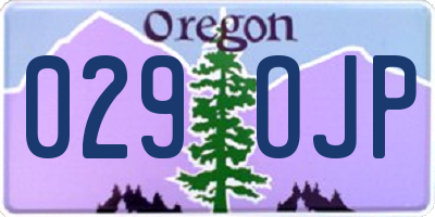 OR license plate 029OJP