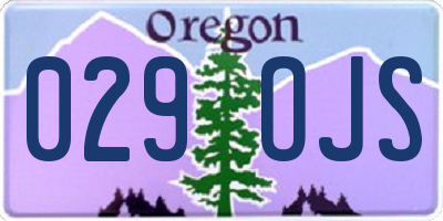 OR license plate 029OJS