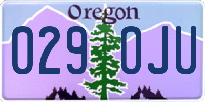 OR license plate 029OJU