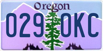 OR license plate 029OKC