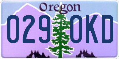 OR license plate 029OKD