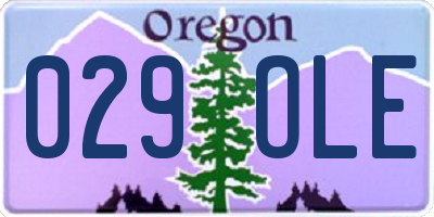OR license plate 029OLE
