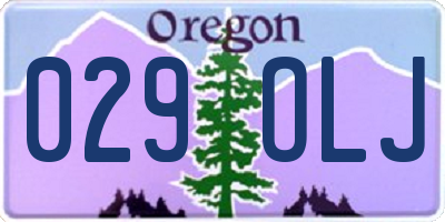 OR license plate 029OLJ