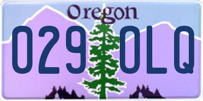 OR license plate 029OLQ