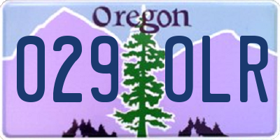 OR license plate 029OLR