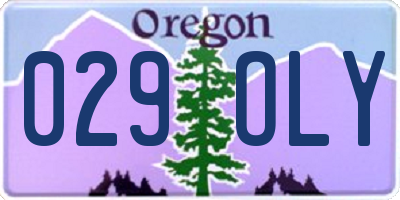 OR license plate 029OLY