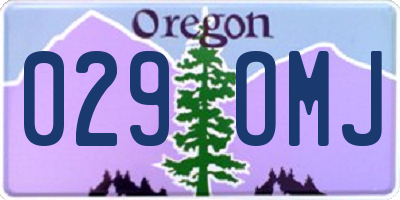 OR license plate 029OMJ
