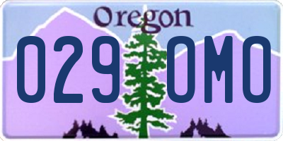 OR license plate 029OMO