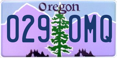 OR license plate 029OMQ