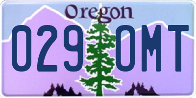 OR license plate 029OMT
