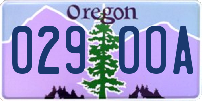 OR license plate 029OOA