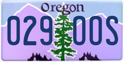 OR license plate 029OOS