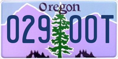 OR license plate 029OOT