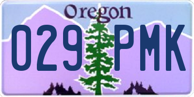 OR license plate 029PMK