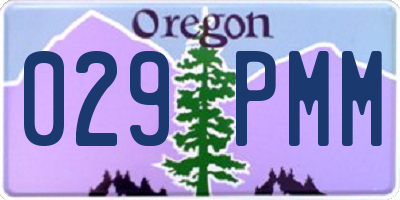 OR license plate 029PMM