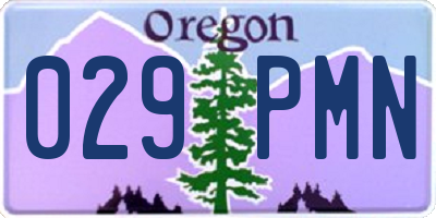 OR license plate 029PMN