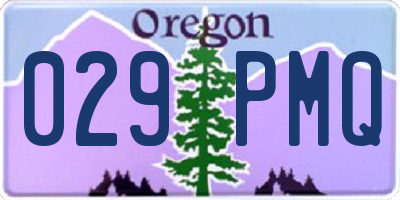 OR license plate 029PMQ